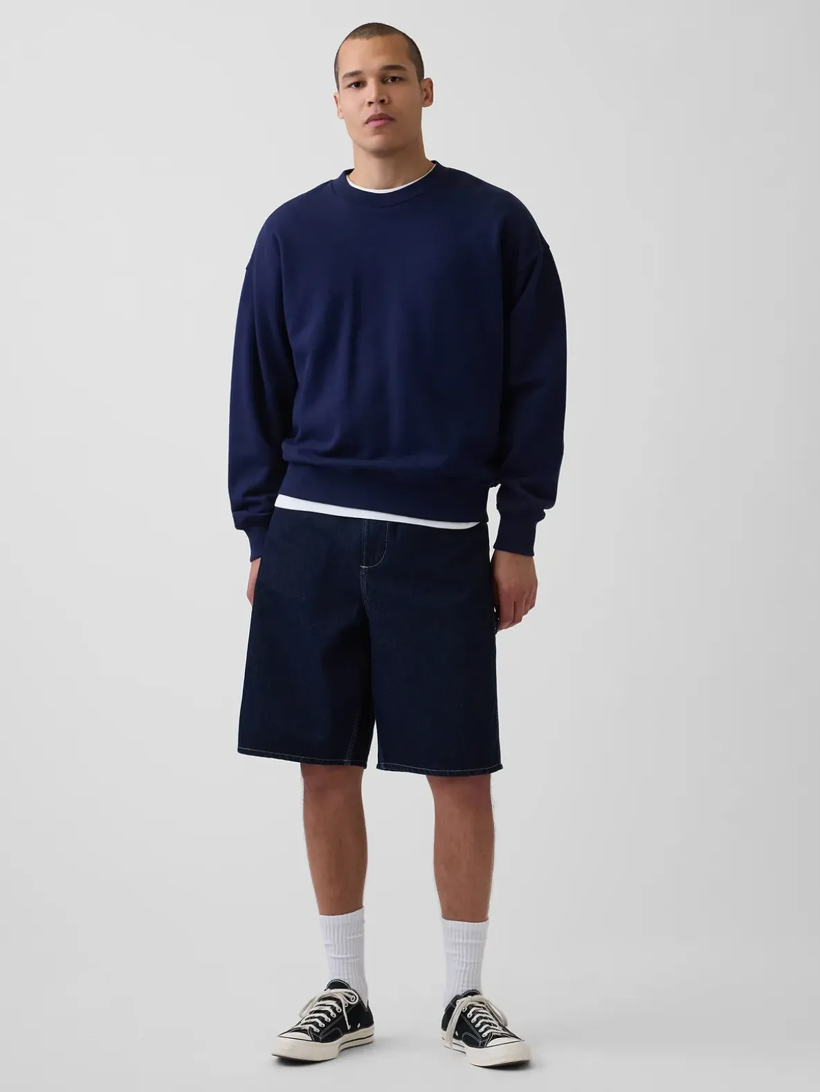 10.5" Baggy Denim Carpenter Shorts