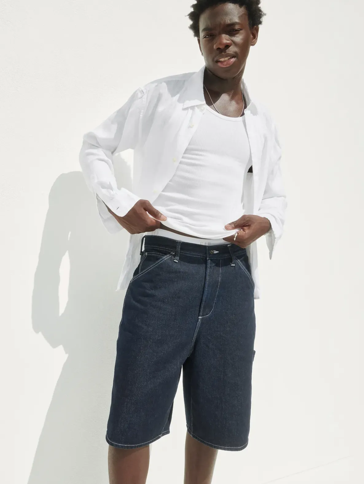 10.5" Baggy Denim Carpenter Shorts