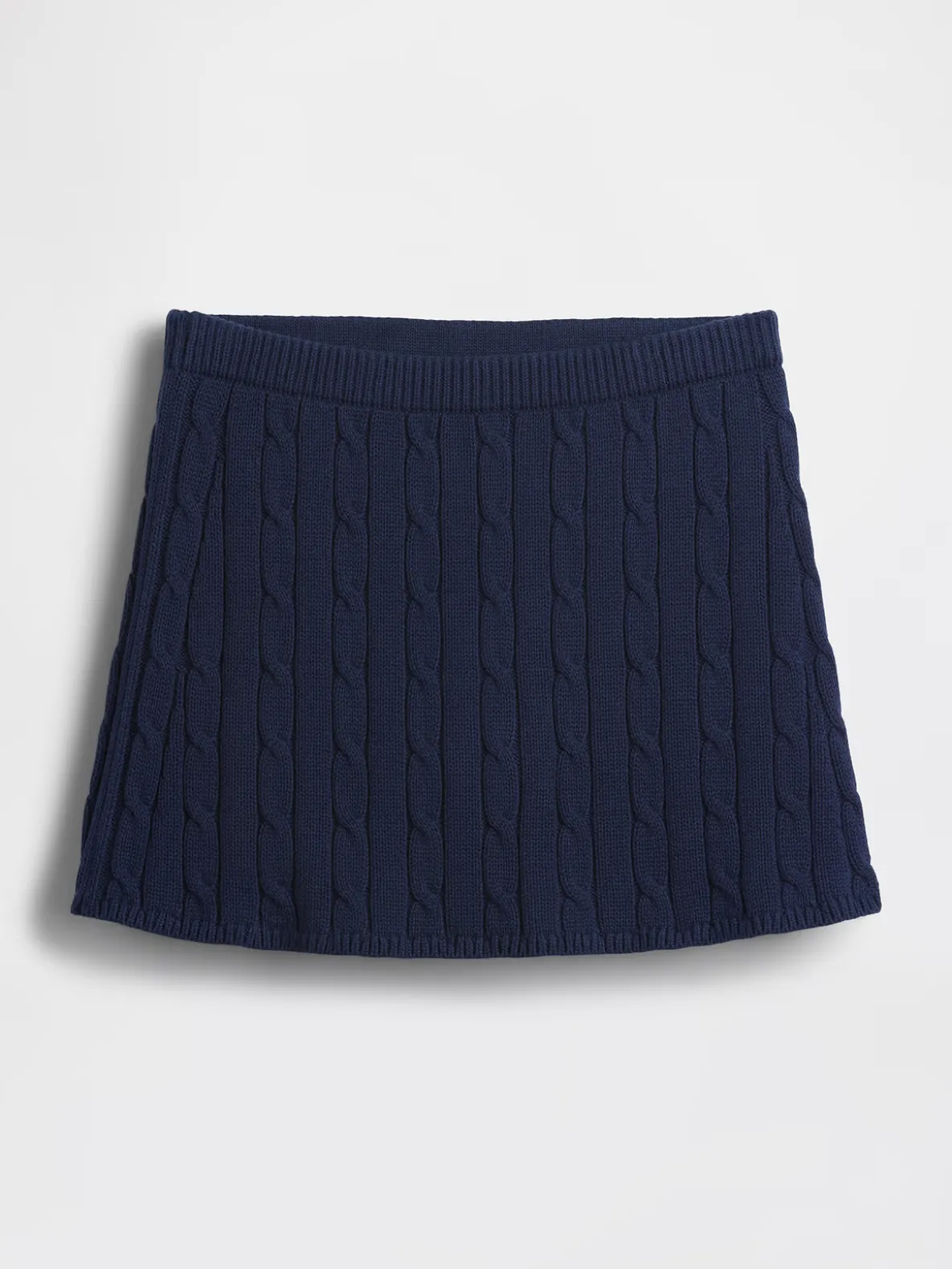 100% Cotton Cable-Knit Mini Skort