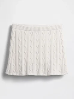 100% Cotton Cable-Knit Mini Skort