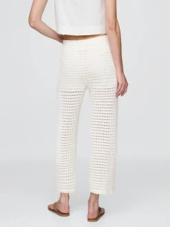 100% Cotton Crochet Ankle Pants
