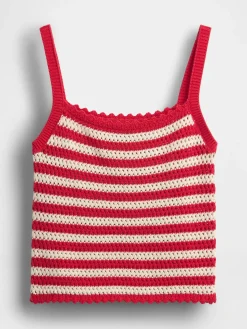 100% Cotton Crochet Crop Sweater Tank