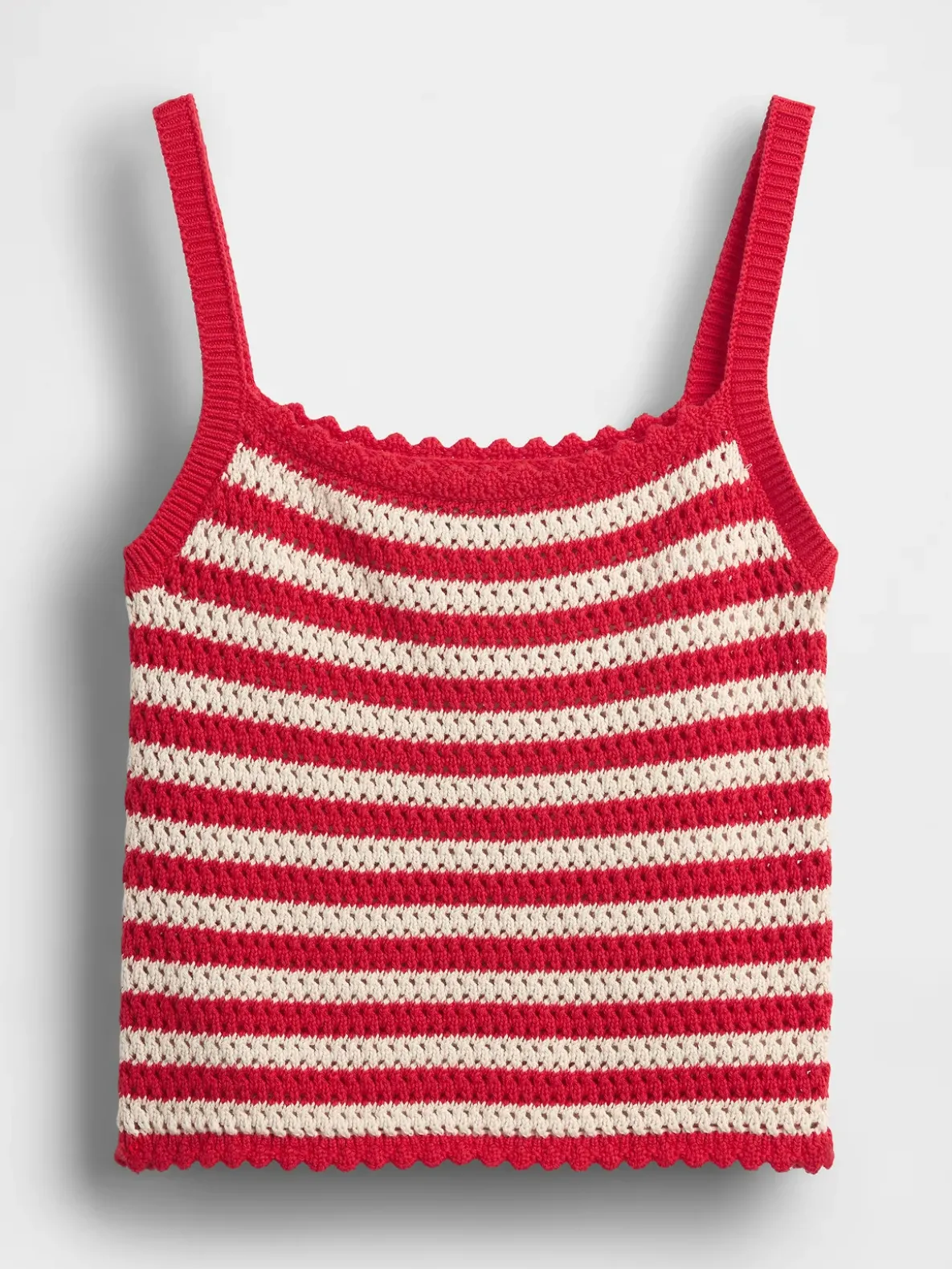 100% Cotton Crochet Crop Sweater Tank