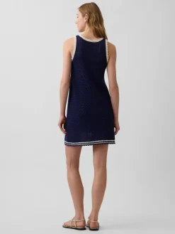 100% Cotton Crochet Mini Dress
