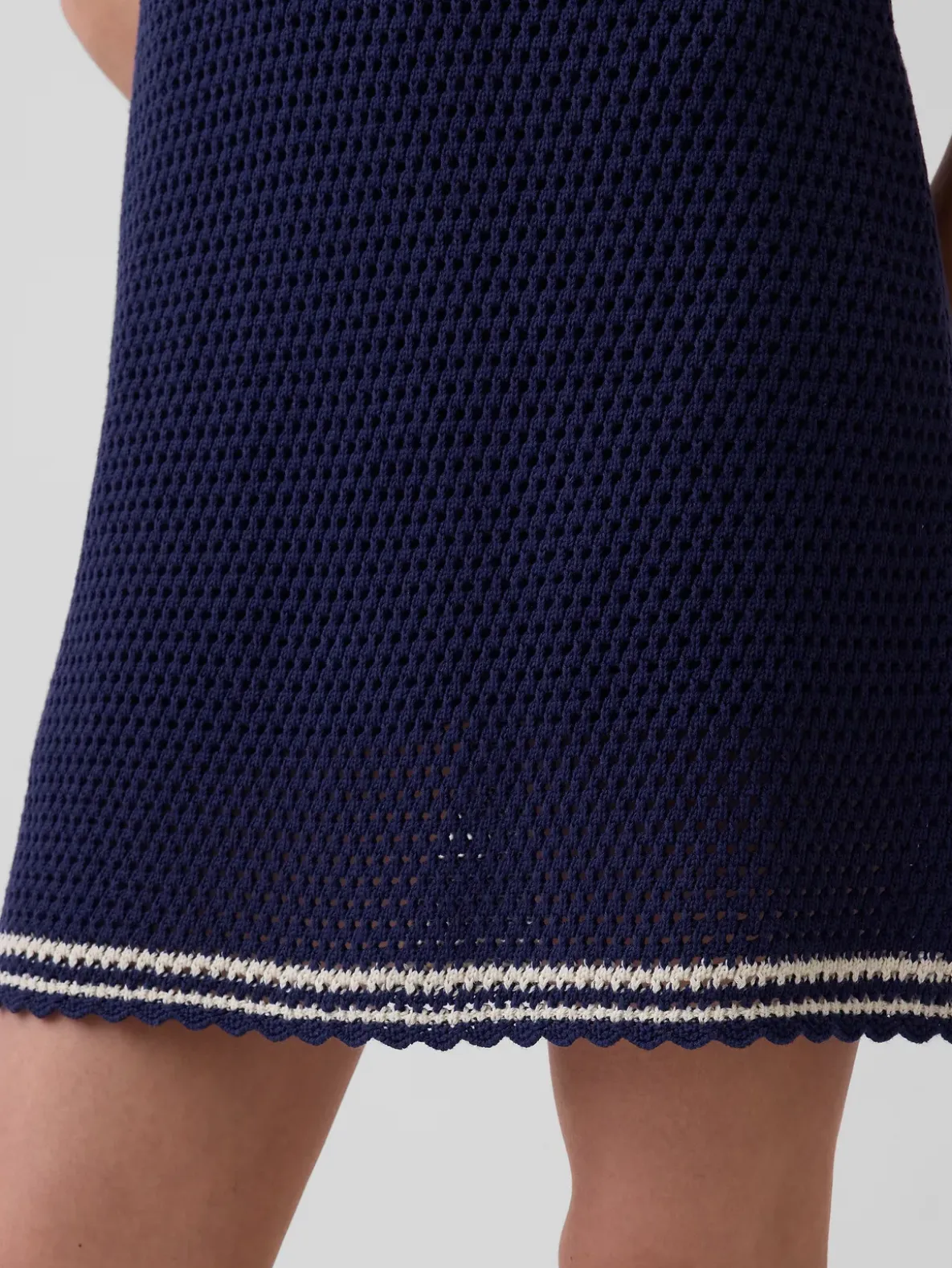 100% Cotton Crochet Mini Dress