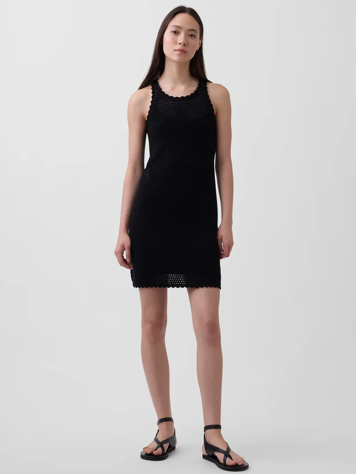 100% Cotton Crochet Mini Dress