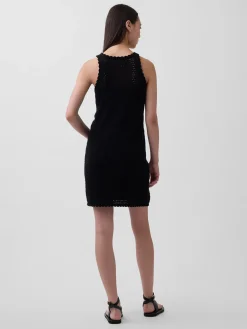100% Cotton Crochet Mini Dress