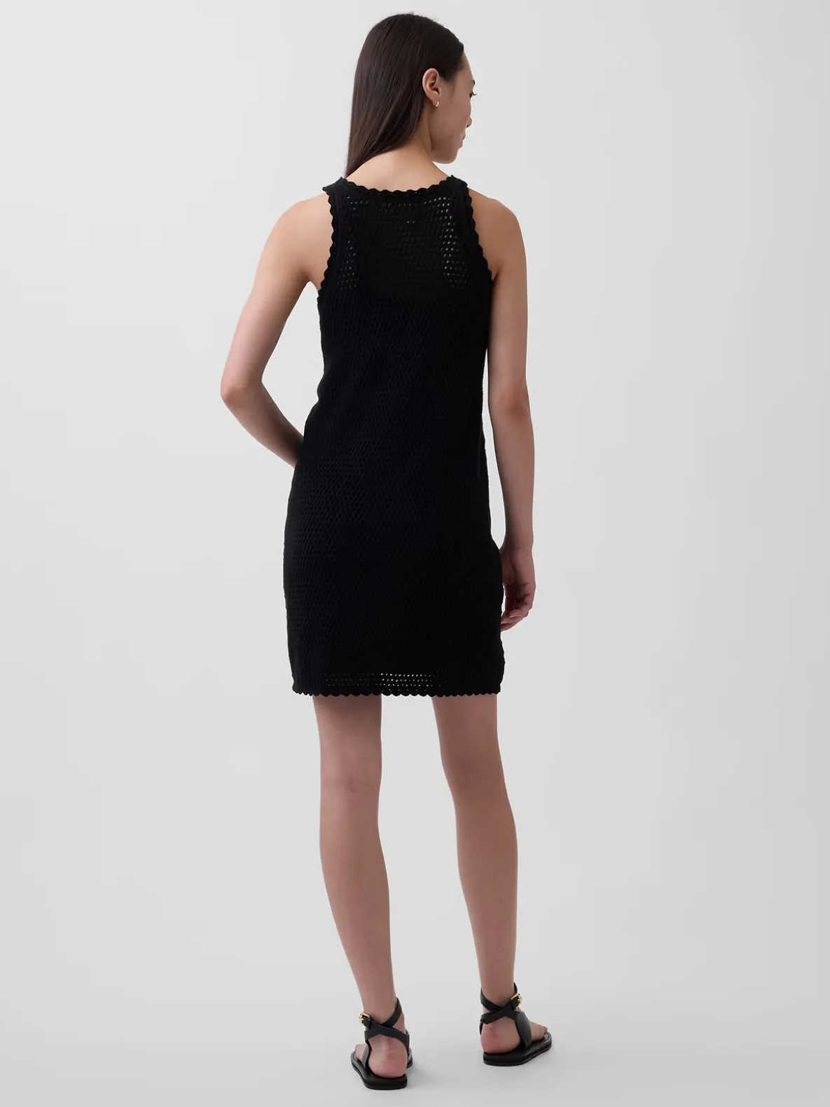 100% Cotton Crochet Mini Dress