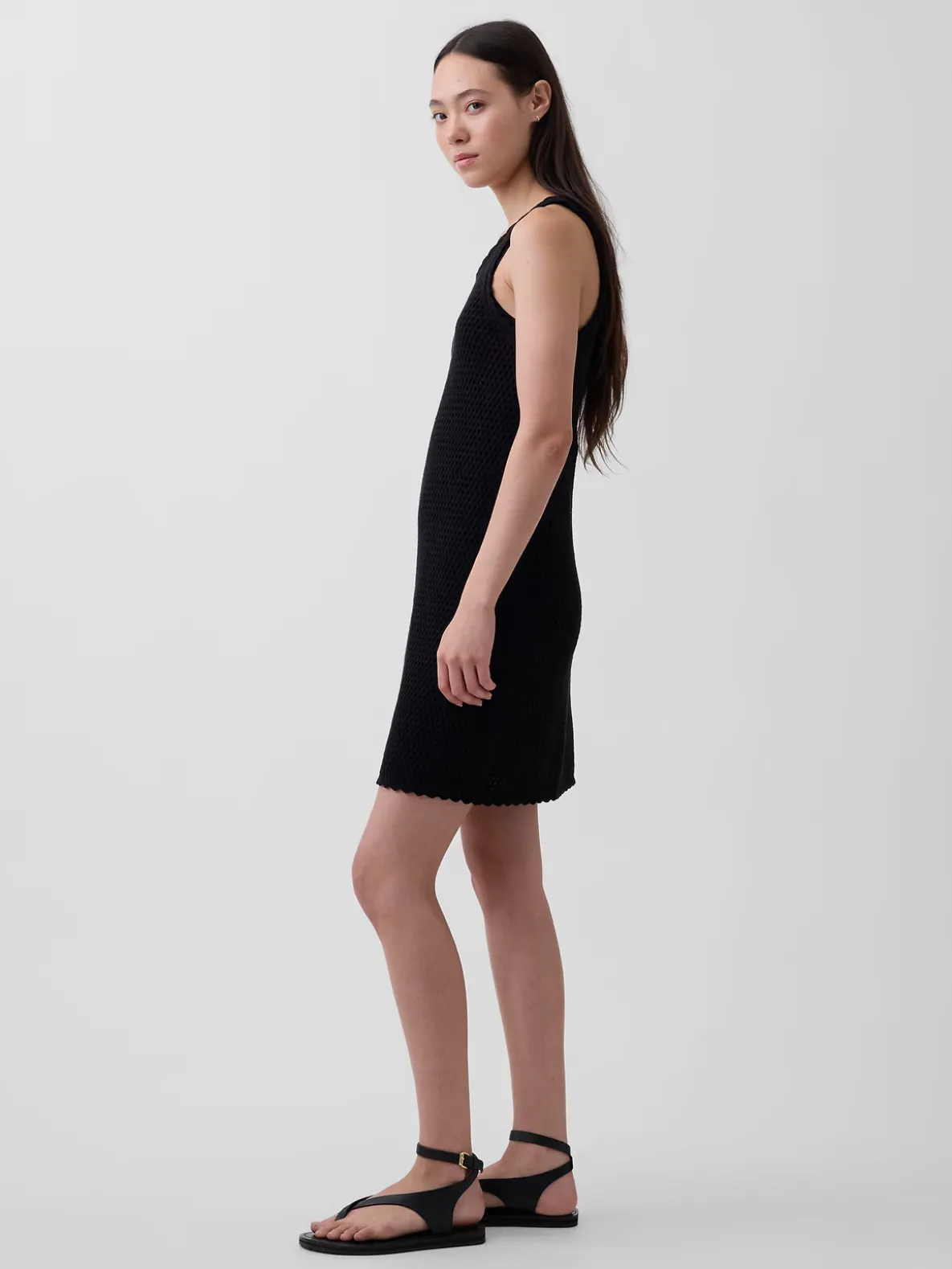 100% Cotton Crochet Mini Dress