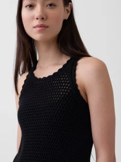 100% Cotton Crochet Mini Dress