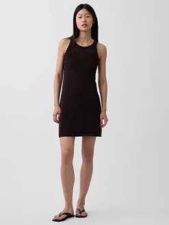 100% Cotton Crochet Mini Dress