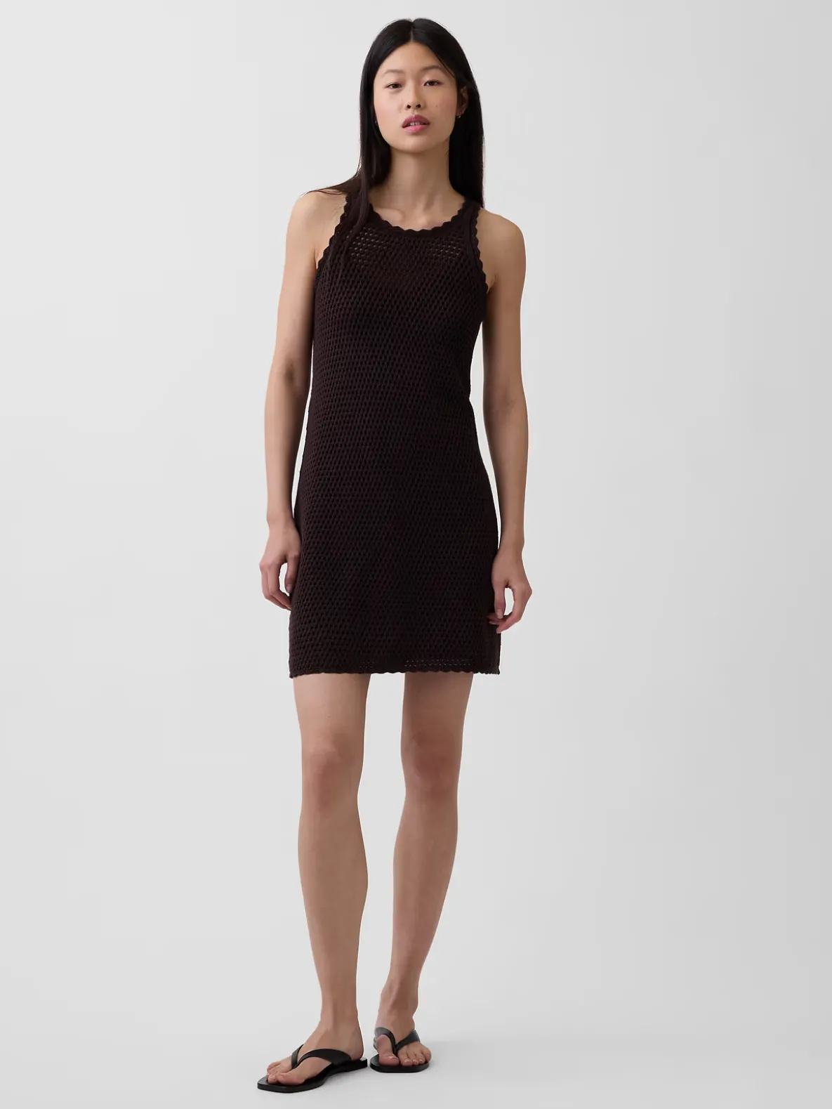 100% Cotton Crochet Mini Dress