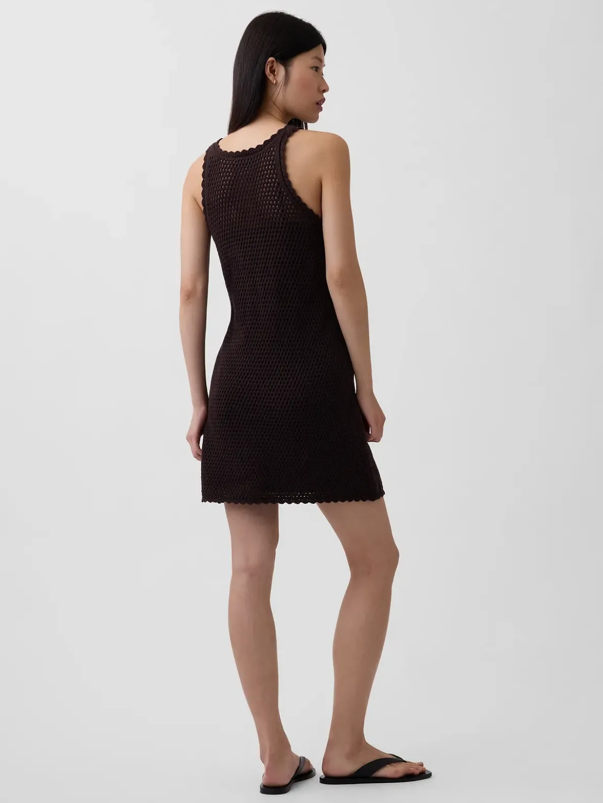 100% Cotton Crochet Mini Dress