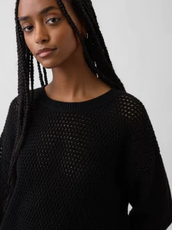 100% Cotton Crochet Relaxed Sweater