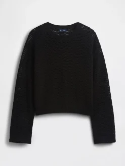 100% Cotton Crochet Relaxed Sweater