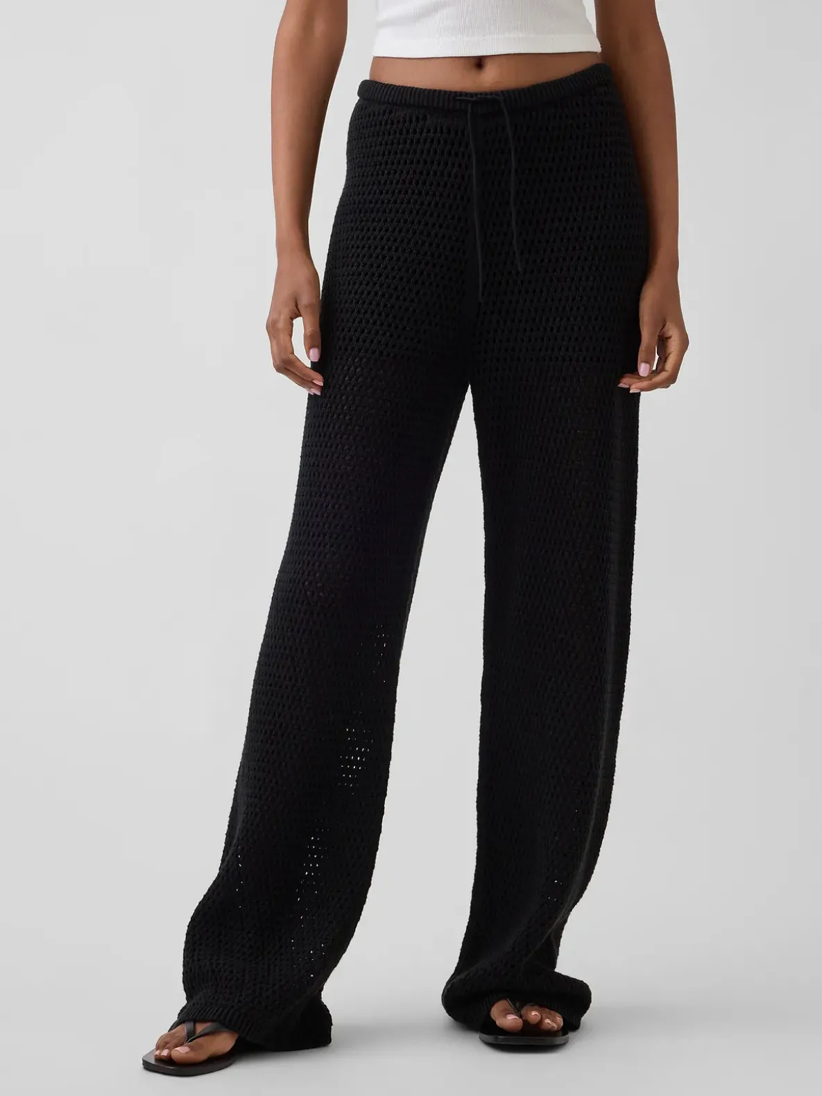 100% Cotton Crochet Sweater Pants
