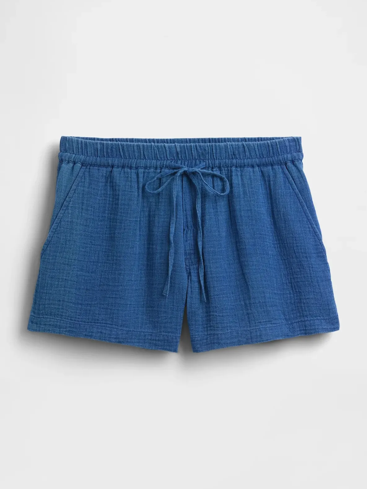 4" Cotton Gauze Denim Easy Shorts
