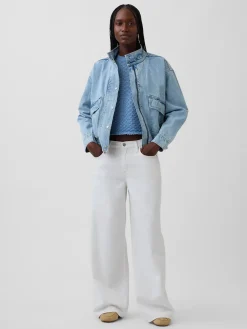 100% Cotton Pointelle Crop Sweater
