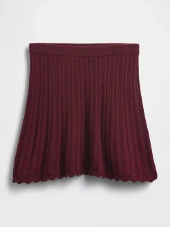 100% Cotton Pointelle Mini Skirt