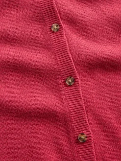 100% Cotton Relaxed Crop Cardigan Sweater