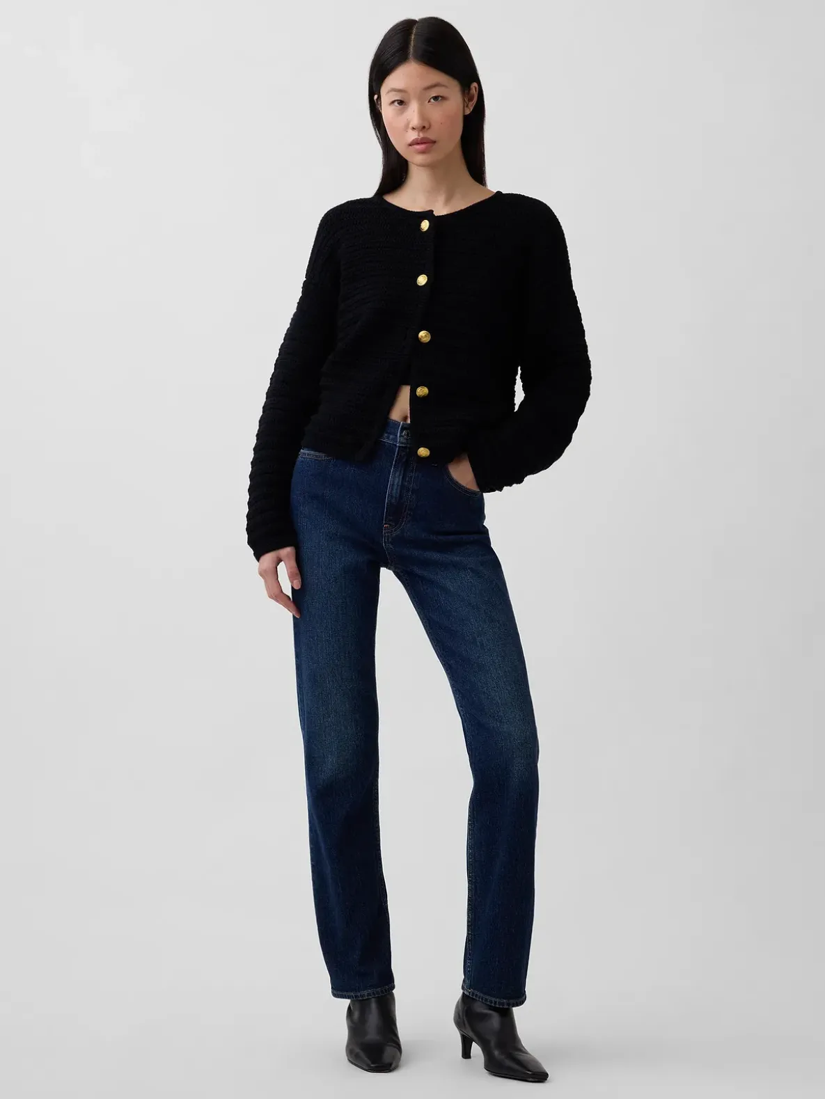 100% Cotton Textured Sweater Jacket