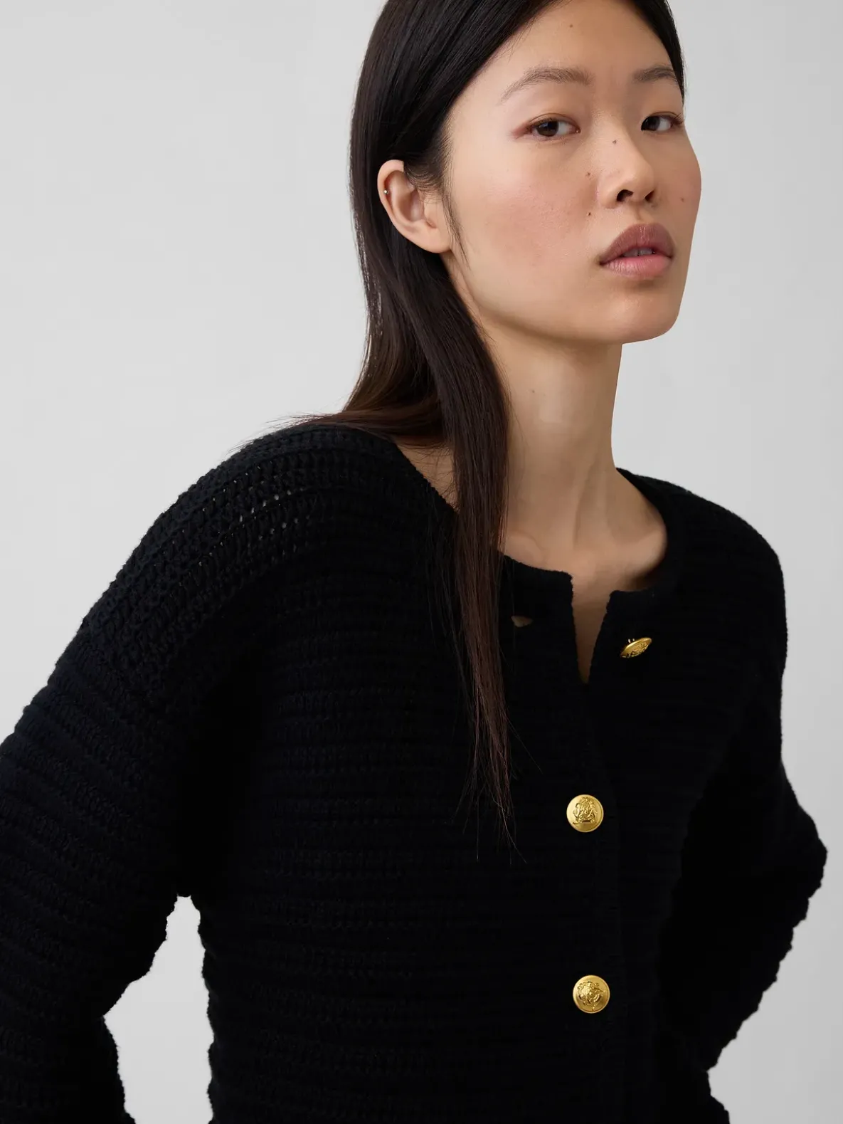 100% Cotton Textured Sweater Jacket