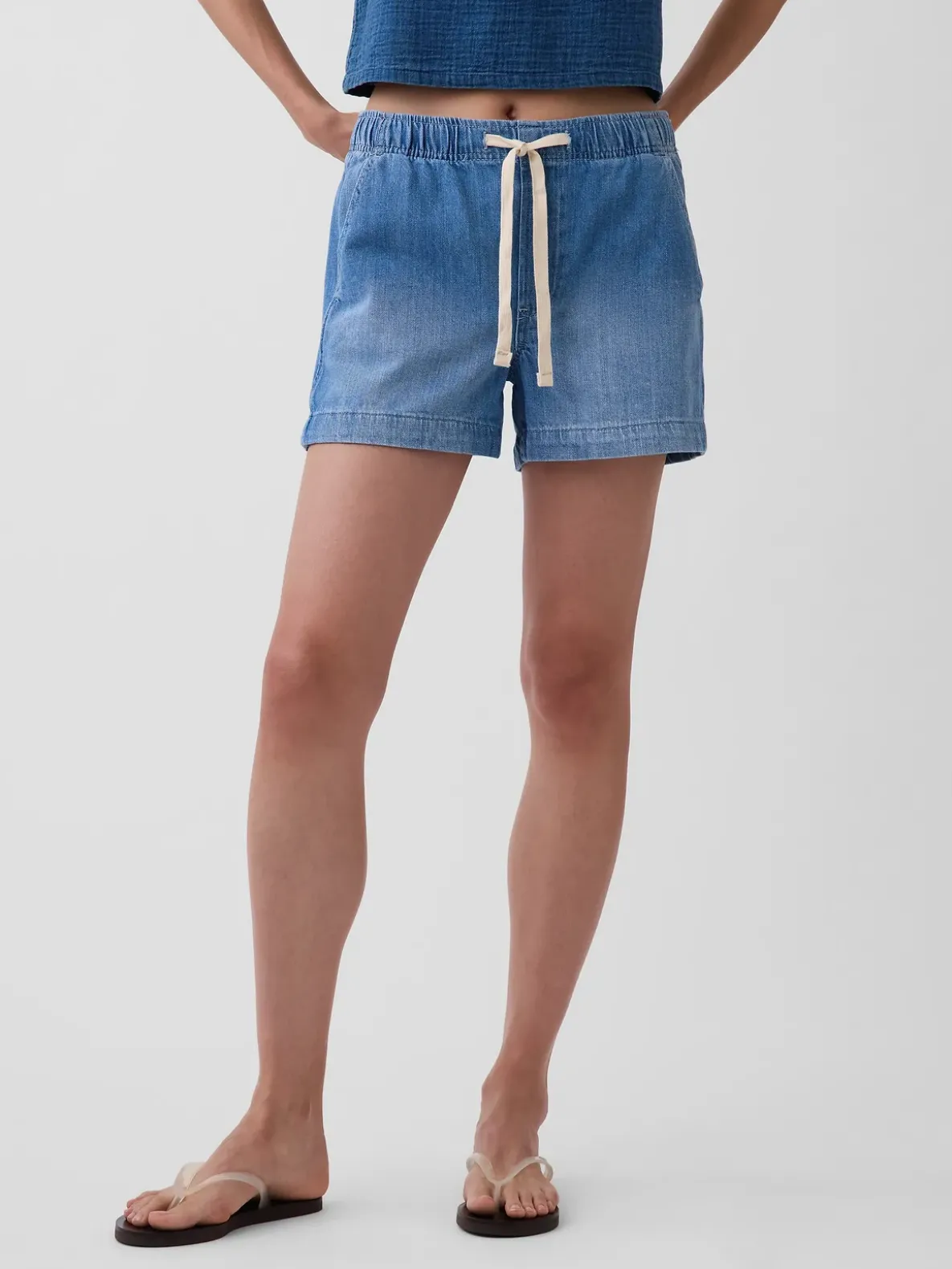 4" Denim Easy Shorts