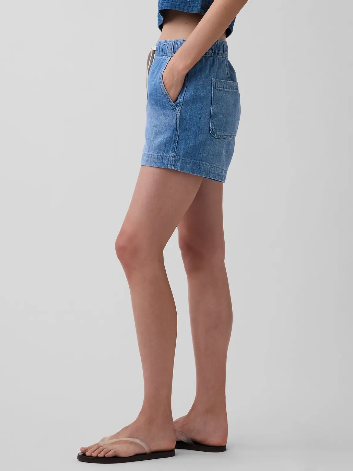 4" Denim Easy Shorts