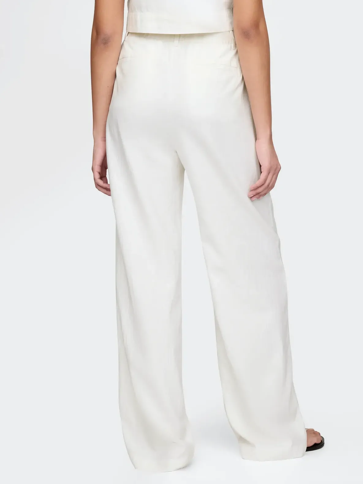 365 High Rise Linen-Blend Trousers