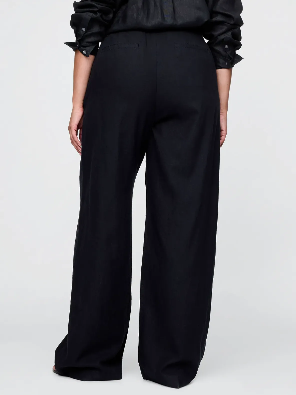 365 High Rise Linen-Blend Trousers
