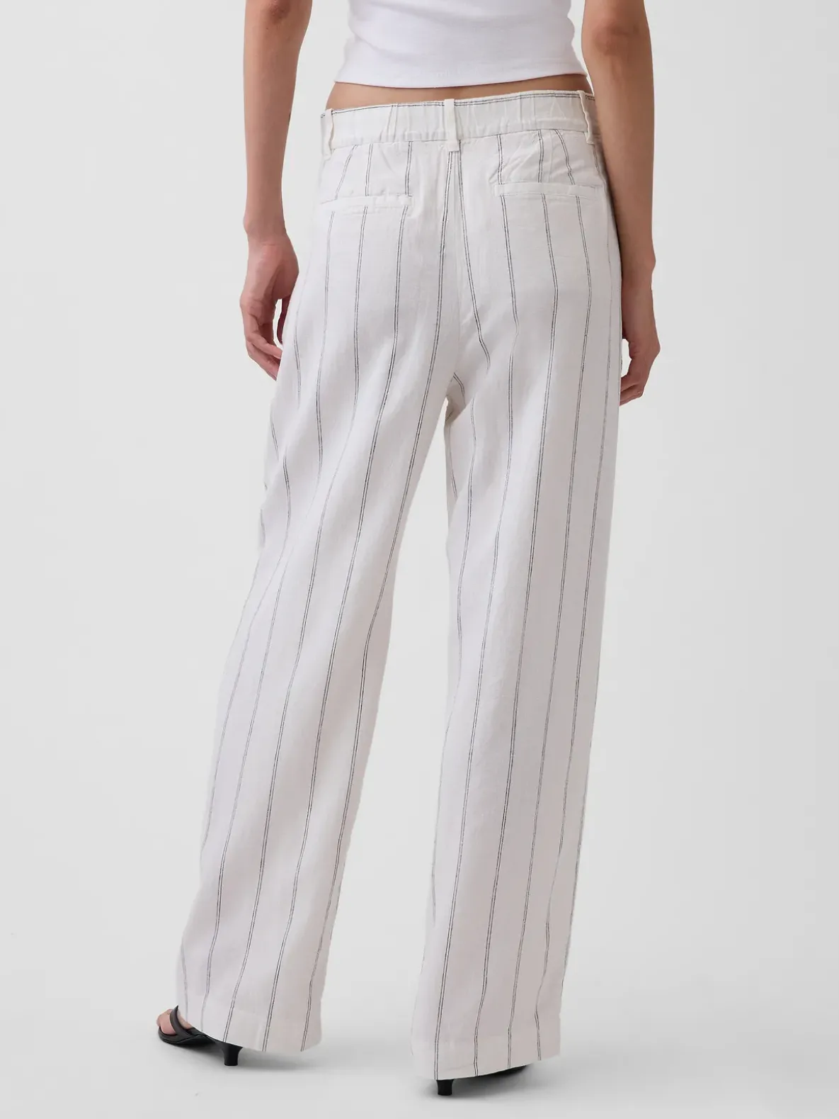 365 High Rise Linen-Blend Trousers
