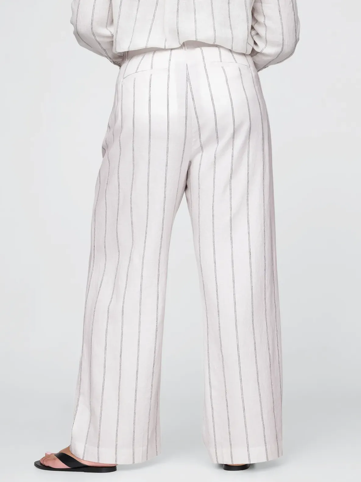 365 High Rise Linen-Blend Trousers