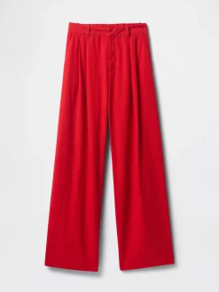365 High Rise Linen-Blend Trousers