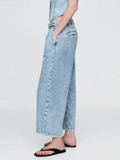 365 High Rise UltraSoft Denim Pleated Ankle Trousers