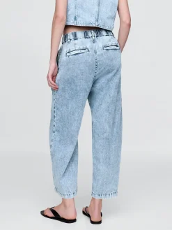 365 High Rise UltraSoft Denim Pleated Ankle Trousers
