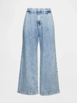 365 High Rise UltraSoft Denim Pleated Ankle Trousers