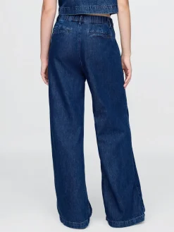 365 High Rise UltraSoft Denim Pleated Trousers