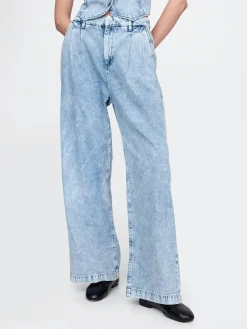 365 High Rise UltraSoft Pleated Denim Trousers