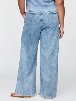 365 High Rise UltraSoft Pleated Denim Trousers