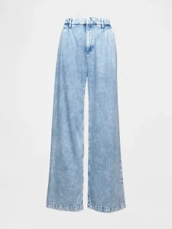 365 High Rise UltraSoft Pleated Denim Trousers