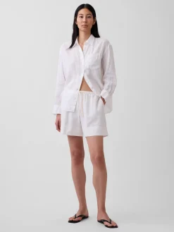 6" Linen-Blend Easy Shorts