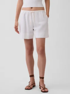 6" Linen-Blend Easy Shorts