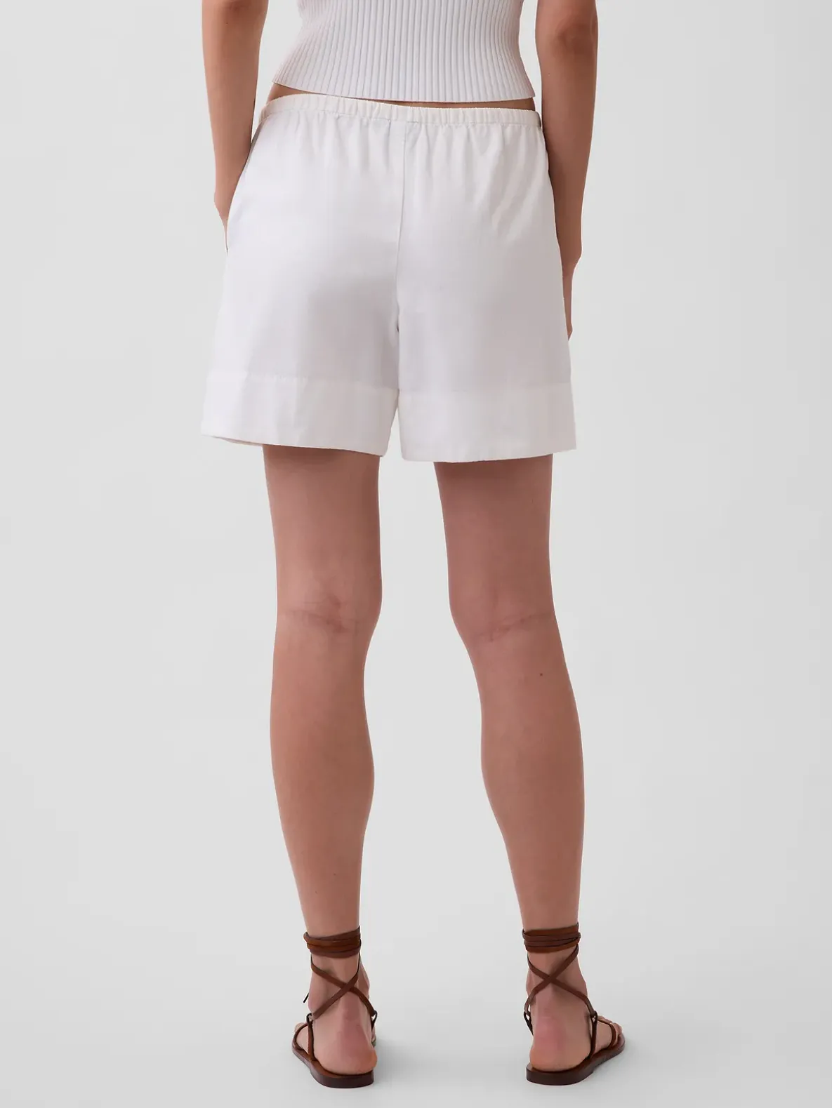 6" Linen-Blend Easy Shorts
