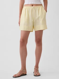6" Linen-Blend Easy Shorts