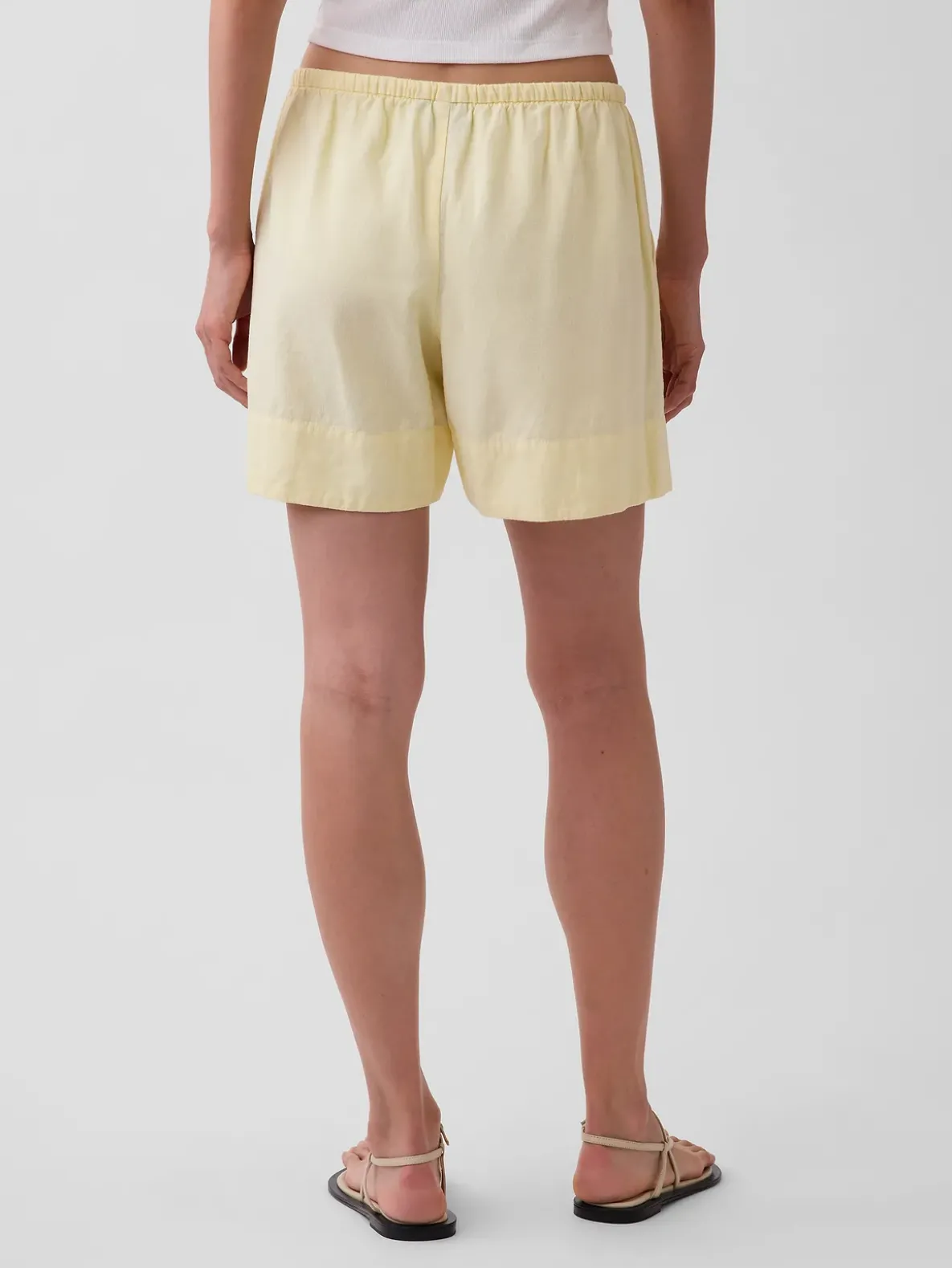 6" Linen-Blend Easy Shorts