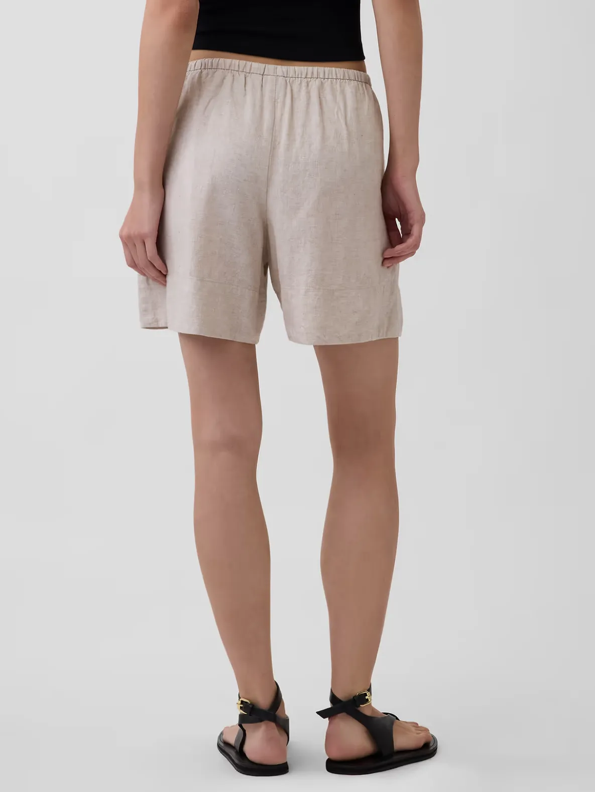 6" Linen-Blend Easy Shorts