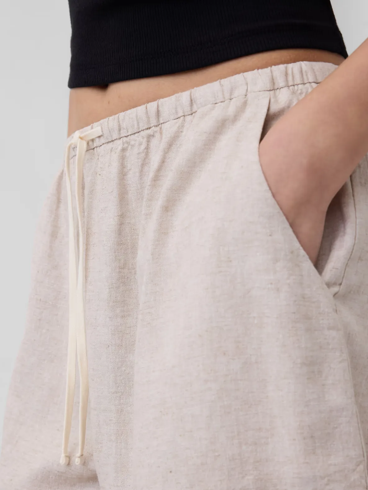 6" Linen-Blend Easy Shorts