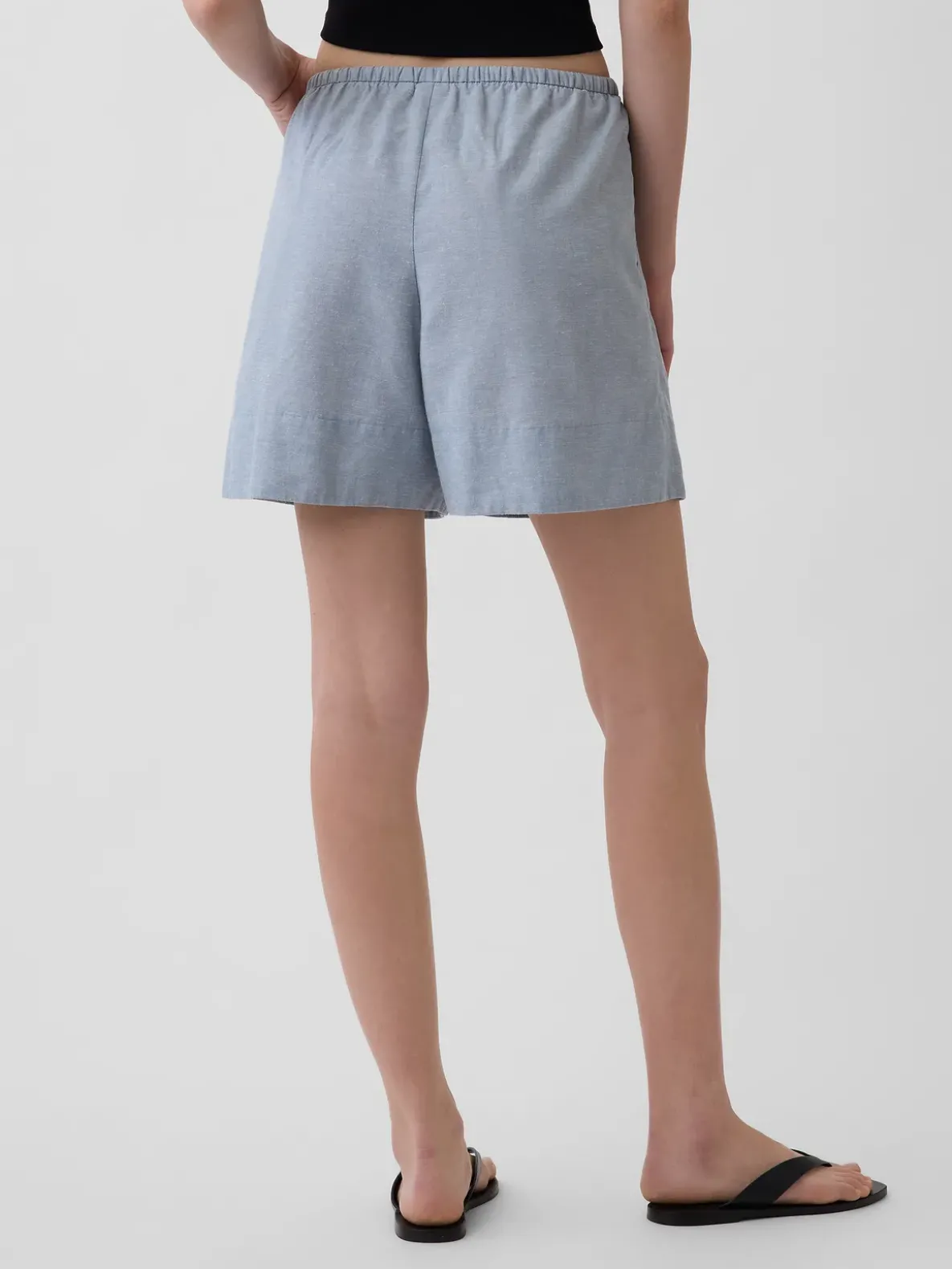 6" Linen-Blend Easy Shorts