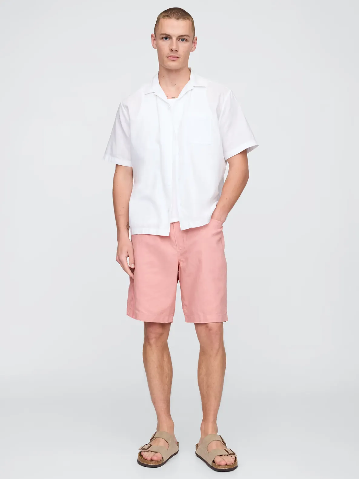 9" Linen-Cotton Easy Shorts