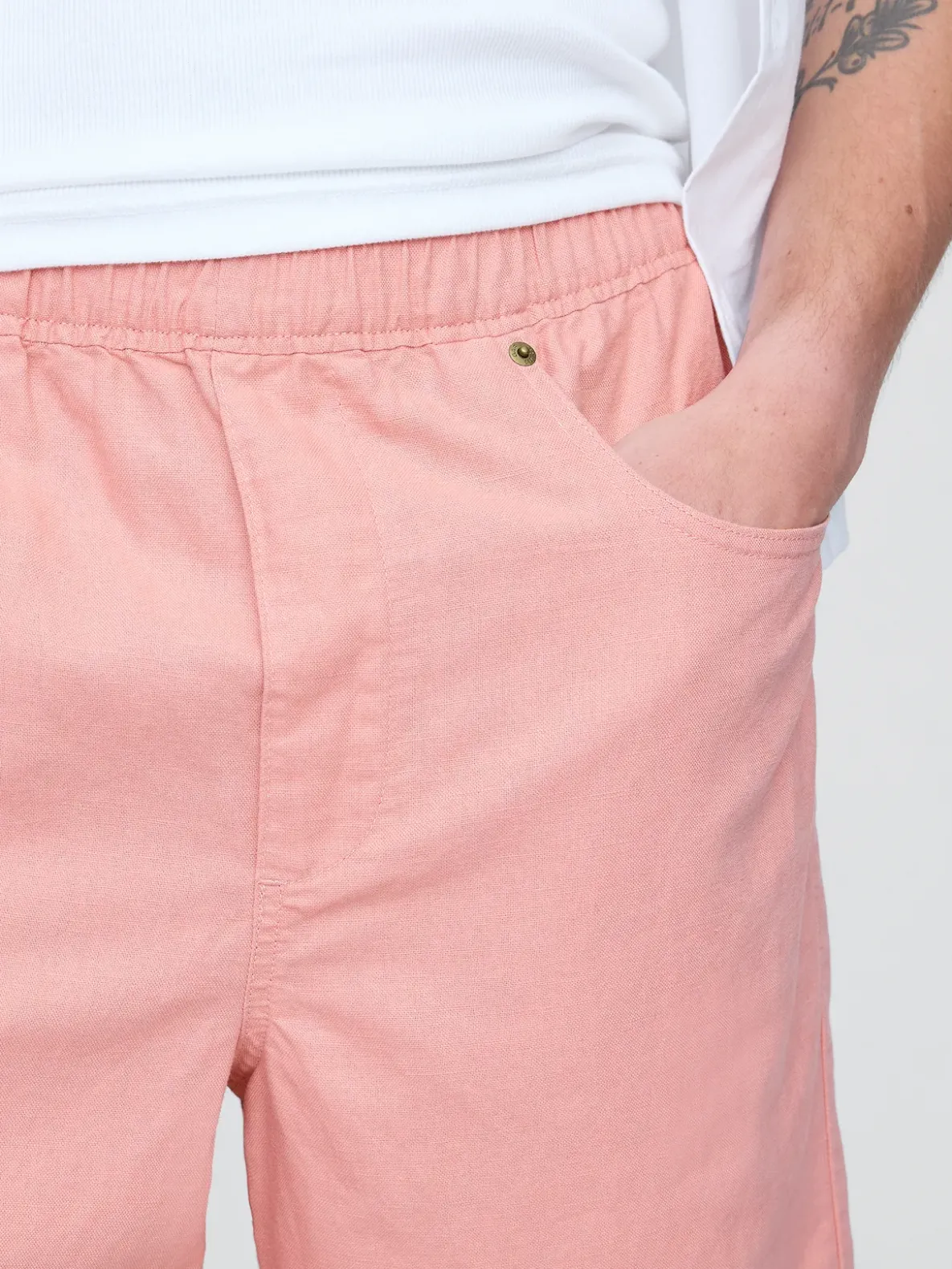 9" Linen-Cotton Easy Shorts